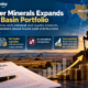 Editorial infographic showing Dorchester Minerals’ unit-funded Williston Basin acquisition, featuring oil pumpjacks, a regional map, mineral and royalty interests, financial charts, and cash distribution considerations.